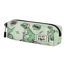 Oh My Pop! Dinorrr-2.0 Fan Square Etui, Groen, Groen, Eén maat, 2.0 FAN Vierkante Etui Dinorrr