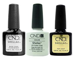 CND Original Shellac Studio White Plus Base Coat Plus Top Coat 7.3 ml 1er Set 1 x 22 ml