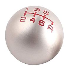 Broco aluminium ronde bal 6 versnellingspook shifter handvat auto pookknop auto transmissie shift shifter, hendelknop stick voor JDM Civic FD2 type-r