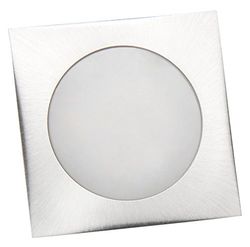 'Lampada da incasso a LED McShine "fine, 9 LED, 55 X 55 mm, quadrato, in acciaio inox (bianco neutro, 4000 K)