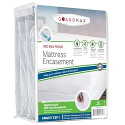 Guardmax Coprimaterasso con cerniera, 100% impermeabile, morbido, ipoallergenico e traspirante, king size (78 x 80 x 11)