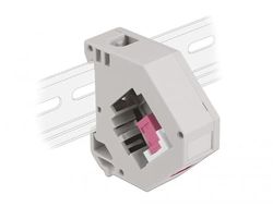 Delock DIN-rail adapter met Keystone SC Simplex bus naar bus violet