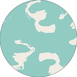 Bonateks, Ronde digitaal bedrukte muismat, antislip onderkant, voor kantoor en thuis, diameter: 22 cm