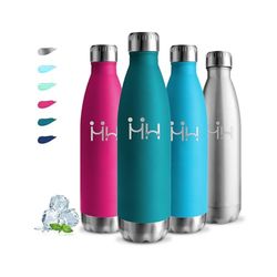 Borraccia Termica, Borraccia 750 ml, Senza BPA, Borraccia Acciaio Inox, Senza Perdite, Borracce Termiche, Mantiene Caldo per 12 Ore/Freddo 24 Ore, Borraccia Metallo per Scuole, Fitness, Campeggio