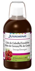 JUVAMINE - Botella Cola de Caballo - Drenaje - Complemento alimenticio - Sabor a melocotón - Cola de caballo - Rabo de cereza - Programa de 20 Días - 500 ml