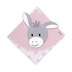 Sterntaler Emmi Burra Capa de banho, rosa/branco, 80 x 80 cm