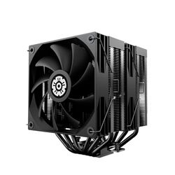 ENERMAX ETS-TD60D CPU Dual Tower koeler, digitale statusweergave, 2x 120 mm PWM-Fan FDB, TDP 250 W, 6 x 6 mm composietwarmtebuizen, incl. Dow Corning TC-5888, Intel LGA1851/1700/115x AMD AM5/AM4