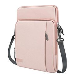 MoKo Funda Portátil 13,3-14", Bolsa de Hombro para MacBook Air 13 M3 M2 2024-2018, MacBook Pro 14 M3 M2 2024-2021, Tab S8+ 12,4", Surface Pro 8, Rosa