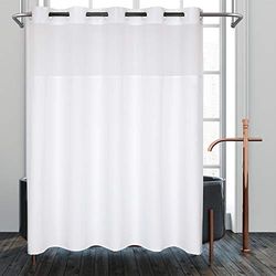 River Dream Rideau de Douche ou Doublure de qualité hôtelière, Pas Besoin de Crochets, Lavable en Machine (Polyester, 180,3 x 188 cm)