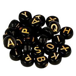Artemio 300 Beads Black + Gold Printing