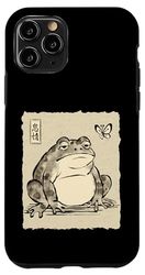 Grumpy Frog with Butterfly: Japanese Ink Art Case for iPhone 11 Pro