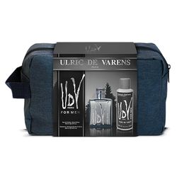 ULRIC DE VARENS - Trousse UDV For Men - Eau de Toilette Homme 100 ml + Déodorant 200 ml - Fougère Boisée Orientale - Made in France