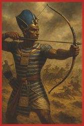 Egytian Warrior. 6 x9 Notebook & Journal. 100 Lined sheets for notes, Journaling, Creative thinking, Work, School or College by the Reading Cult.