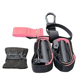 FFITNESS, Suspension Strap Fitness Training System, functionele training voor suspensietrainingen, deuranker unisex volwassenen, roze, uniek