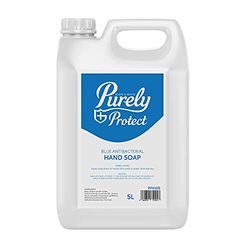 Blake & White Antibacterial Hand Soap 5L - Purely Protect Blue Handwash Liquid Soap for Home, Office, Kitchens and Washrooms - Lightly Scented Hand Wash to Kill 99.9 percent of Germs and Bacteria