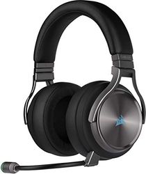 Corsair Cuffie da gioco ad alta fedeltà Virtuoso RGB Wireless SE (audio surround 7.1, microfono omnidirezionale di qualità broadcast, compatibile con PC, PS4, Switch e dispositivi mobili) Gunmetal, Gunmetal
