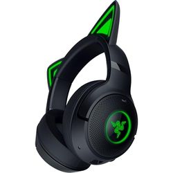 Razer Kraken Kitty V2 BT - Casque sans Fil Bluetooth RGB avec Kitty Ears pour Le Jeu et Le Streaming (325g, Haut-parleurs Triforce 40mm, Bluetooth 5.2, micros antibruit, autonomie de 40 Heures) Noir