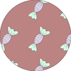 Bonateks, Runt digitalt tryckt musmatta, halkfri undersida, för kontor och hem, diameter: 22 cm