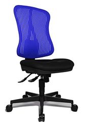 Topstar Head Point SY ergonomisk kontorsstol, skrivbordsstol, trådsstol (höjdjusterbar), tygöverdrag kungsblå/svart, 70 x 47 x 113 cm