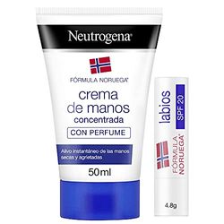 Neutrogena Fórmula Noruega Crema De Manos Concentrada 50 ml + Protector Labial SPF 20, 4.8 g