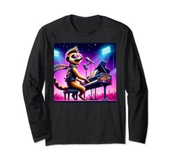 Meerkat Rocker's Piano Music Lovers Maglia a Manica