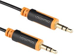 mumbi – Cavo jack 3.5 mm a Jack 3.5 mm Jack Audio con connettori placcati, 0,30m