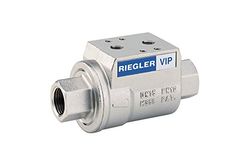 RIEGLER 103735-351.951 Valve de blocage pneumatbet, simple NC, MS Vern, FKM, Rp 3/8, 1 pièce