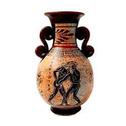Antica 17 centimetri Anfora greca, mostrando temi Olimpiadi Antiche