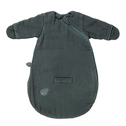 Nattou Babyslaapzak voor herfst en winter van 100% katoen (mousseline), met wanten, TOG 2, Ca. 60 cm, Luna en Axel, groen