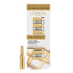 L'Oreal Paris Age Perfect Retightening Collagen Expert Ampoules for Mature Skin, 7-day concentrated Collagen dose for retightened, stronger & nourished skin in 1 week, x7