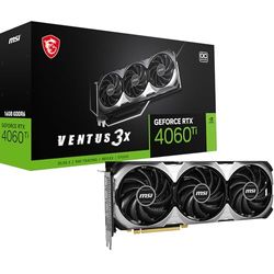 MSI GeForce RTX 4060 Ti VENTUS 3X 16G OC Graphics Card - RTX 4060 Ti GPU, 16GB GDDR6 (18Gbps/128-bit), PCIe 4.0 - 3 x TORX Fan 4.0 - HDMI 2.1a, DisplayPort 1.4a