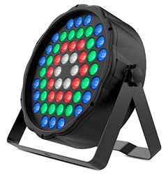 Audibax Austin 27 - Foco LED para Discoteca - Foco Profesional Móvil - Equipado con 54 Luces LED RGBW de 0,5W - Sincornización con Música - Modo Automático - Conexión DMX de 8 Canales