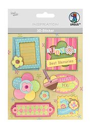Ursus 564200107 3D Sticker Everyday Consisting of Multiple Levels High-Quality Materials Self-Adhesive for Embellishing Greeting Cards, Scrapbooking and Other Crafts One Size