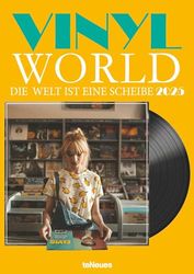 teNeues - Calendario da parete in vinile World 2025, 29,7 x 42 cm, calendario con storia culturale attorno al disco nero, immagini emozionanti del famoso nastro fotografico "Vinyl World"