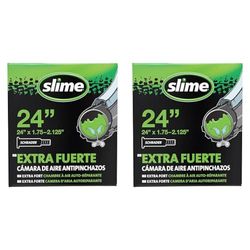 Slime 30082 Cámara Interior de Bicicleta con Sellante de Pinchazos Slime, Sellado Autónomo, Prevenir y Reparar, Válvula Schrader, 47/57-507 mm (24" x1,75-2,125") (Paquete de 2)