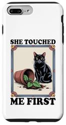 She Touched Me First Cat Plant Kitten Plants Cat Lover Case for iPhone 7 Plus/8 Plus