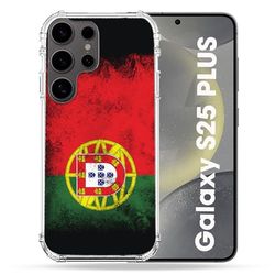 Cokitec Förstärkt fodral för Samsung Galaxy S25 Plus resa Portugals flagga
