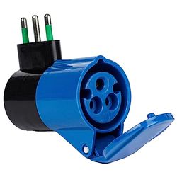 FANTON 78000-E industriële adapter, Italiaanse stekker 2P+T 16A, bus 2P+T 16A 200-250V 6h IP44