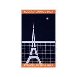 ROLAND GARROS - Biancheria da spiaggia Giocatori Edizione 2023-100% Cotone - Colore Blu marino - 105 x 70 cm