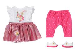 BABY born Little Everyday Outfit 836330 - Outfit met bijpassende accessoires voor 36cm poppen - Om zelfstandig aan te kleden - Vanaf 1 jaar oud