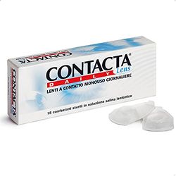 Contacta, Daily Lens 15, Lenti a Contatto Giornaliere per Miopia, Lenti a Contatto Usa e Getta Sicure e Facili da Applicare, Diottrie -8,00, Confezione da 15 Lenti Monouso