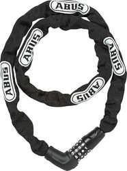 ABUS Cadeado de corrente Steel-O-Chain 5805C - Cadeado de combinação de corrente de aço de 5 mm de espessura - nível de segurança 4 - 110 cm - preto