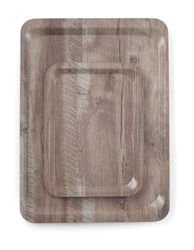 HENDI Serveringsbricka Med Träutseende Tryck, 370X530Mm,1, Dark Oak