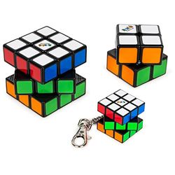 Rubik's Cube - Set met originele 3x3-kubus en 2x2-kubus en 3x3-sleutelhangerkubus