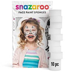 Snazaroo Make Up 1198030 Make-up sponsjes, fijnporig, voor kindermake-up, 1 pak van 10 make-up sponsjes