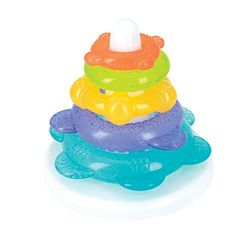 Nuby Icy Bites Stacking Rings – Lot Anneaux de Dentition | Apaise les gencives et dents | 3+ Mois