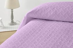 Degrees home - Liso - Colcha Cama 180 - Colcha bouti Cama - Primavera, Verano - 270x260 - Lila