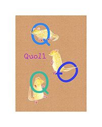 Komar Cuadro de Pared | ABC Animal Q | Pósteres, habitación Infantil, Letras, Cuadro, salón, Dormitorio, decoración, impresión artística | sin Marco | P036Q-40x50 | Tamaño: 40 x 50 cm (Ancho x Alto)