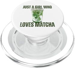 Diseño Just a Girl Who Loves Matcha, idea de regalo PopSockets PopGrip para MagSafe