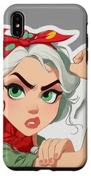 Femme Forte avec Foulard Rouge Coque pour iPhone XS Max